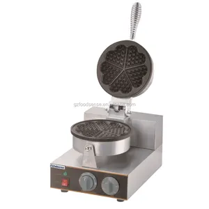 Venta caliente de placa única comercial waffle baker con calor forma fabricante