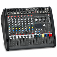 Konsol Pencampur Bertenaga PMS600 Dengan 2*1000W Class D Amp 24bit 96kHz untuk Suara Live Panggung Studio Stereo Master Graphic Equalizer