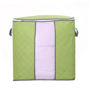 Home Colorful Bamboo Charcoal Quilt Storage Bag <b>Large</b> Non-woven Clothing Quilt Bag Clothing Finishing Travel Kid's Mother Bag - Product Image 6