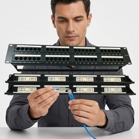 Panel Patch Lc Duplex 48 Port 1u UTP Cat6 Bersertifikasi UL dengan Logo Kustom, Respon Cepat, 48 Core, untuk 10gbps