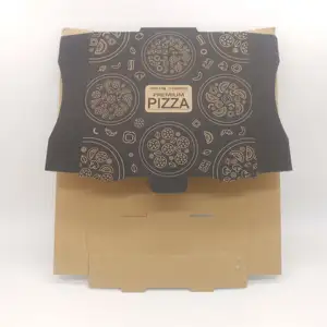 Corrugated cardboard paper pizza box pizza packing box with custom logo printed pizza packing delivery box supplier