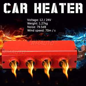 Chauffage de voiture portable 24/12V compact, dégivreur et désembueur, chauffage d'appoint pour véhicule et fourgonnette, ventilateur de chauffage à 4 sorties d'air chaud - Product Image 2