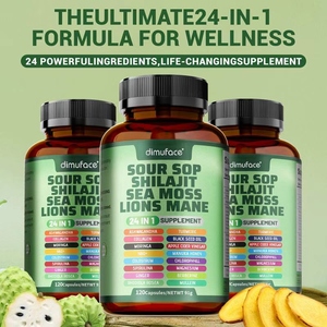 Cápsulas <span class=keywords><strong>de</strong></span> Guanábana, Mezcla Herbal 24 en 1 - Incluye Graviola, Shilajit, Musgo Marino, Melena <span class=keywords><strong>de</strong></span> León, Cúrcuma, Ashwagandha, <span class=keywords><strong>Miel</strong></span> <span class=keywords><strong>de</strong></span> Manuka - Product Image 2