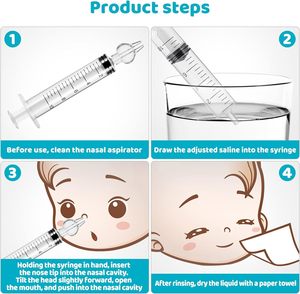 2 aspirateurs nasaux professionnels pour bébé de 10 ml, nettoyeur <span class=keywords><strong>nasal</strong></span> pour bébé avec <span class=keywords><strong>embout</strong></span> d'aspiration <span class=keywords><strong>nasal</strong></span> en silicone lavable et réutilisable - Product Image 4