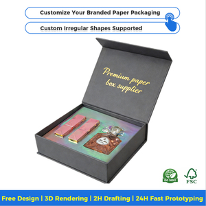 กล่องของขวัญกระดาษแข็งแม่เหล็กพรีเมียม OEM พร้อมแผ่นโฟมสีทองพิมพ์ลายตามสั่ง <span class=keywords><strong>ร</strong></span>ีไซเคิลได้ สำหรับ<span class=keywords><strong>ช</strong></span>ุดน้ำหอม - Product Image 3