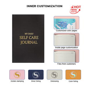 工厂高品质精装A5厚纸亚麻笔记本环保定制黑色笔记本 - Product Image 5