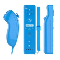 Manette de jeu Wii deux-en-un avec poignées gauche et droite, accélérateur intégré, sans fil, en ABS, fabriquée à Shenzhen, vente directe d'usine