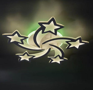 Plafonnier LED moderne en cristal acrylique à intensité variable pour bureau à domicile hôtel salon chambre nouveauté télécommande maison - Product Image 6