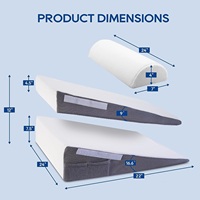 Cooling Memory Foam Top Abnehmbarer 3-in-1-Bambus-Dreieck-Kissenkeil für schlafenden sauren Reflux, Schnarchen, Beine und Rückens ch merzen