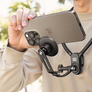 Suporte de Pescoço Magnético Ergonômico para Celular Feixiang B23 com Silicone Macio, Braço Ajustável e Leve para Esportes, Vlogging e Culinária - Product Image 2