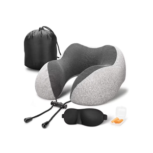 Nekkussen Voor Reizen Voor Vliegtuig 100% Puur Traagschuim Reiskussen Voor Vlucht Hoofdsteun Slaap Draagbare Vliegtuigaccessoires - Product Image 1