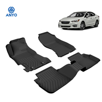 Tapis de sol de voiture 3D Tpe pour Subaru Impreza 2017-2023 Tapis de voiture Tapis de coffre Plateau de coffre