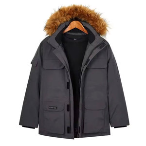 Parka d'<span class=keywords><strong>hiver</strong></span> pour <span class=keywords><strong>femme</strong></span>, style européen, en duvet d'oie, coupe slim, épaisse, coupe-vent, en coton, pour l'extérieur, avec capuche, pour temps froid - Product Image 2