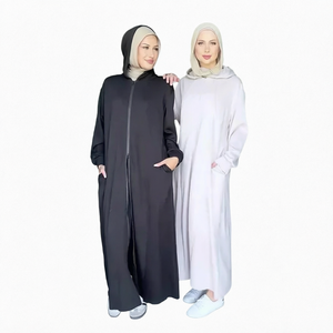 Robe Abaya Maxi à Capuche Respirante pour Femme, Ample à Manches Longues, Modeste, pour Prière Quotidienne et Tenue Décontractée Printemps - Product Image 3