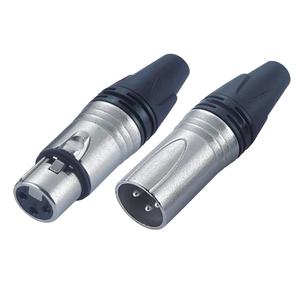 מפעל oem מתכת מקצועי פגז זכר ונקבה xlr 3 4 5 6 7 pin מחבר xlr יכול להתאים אישית לוגו כסף/סיכה מצופה זהב - Product Image 1