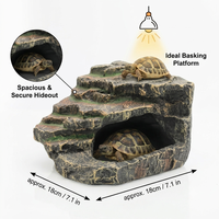 Plateforme de basking pour tortues, rampe d'escalade, rebord de basking, étagère en roche simulée, pente de repos, décoration moderne d'aquarium, cachette