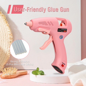 <span class=keywords><strong>Pistolet</strong></span> <span class=keywords><strong>à</strong></span> <span class=keywords><strong>colle</strong></span> chaude rechargeable au lithium rose, best-seller, design compact pour le bricolage, les projets scolaires et l'usage domestique - Product Image 5