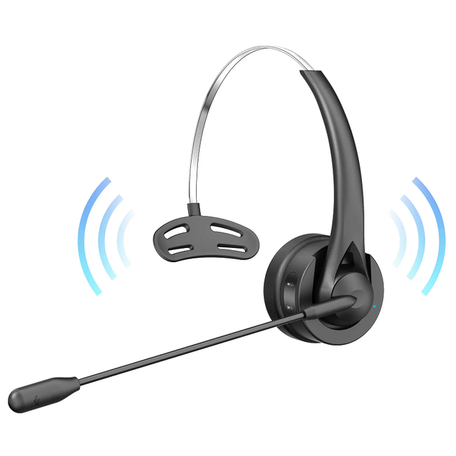 USB Type C Mono Headset with Microphone for PC Laptop Computer Single Ear Headphone Mic for Call Center Home Office Online Class