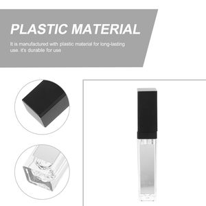 Custom Logo <b>Plastic</b> Led Light Lip Glaze Packaging Empty Container 7ml Lip Gloss Tube with <b>Mirror</b> - Product Image 3