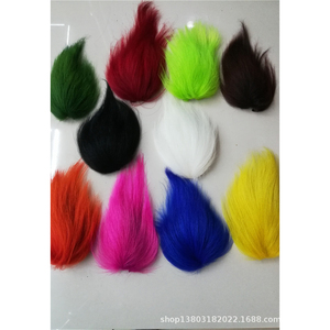 10 colori lunga ciocca di capelli di capra bucktail stelle filanti ingannatori chiodini Bass Jigs coda di capra pesca a mosca materiali - Product Image 1