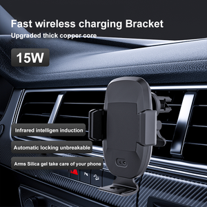 Auto-induction Car Outlet Bracket <strong>Mobile</strong> <strong>Phones</strong> 15W Wireless Electric Induction 360 <strong>Free</strong> Rotation Wireless Car Charger Fast - Product Image 5