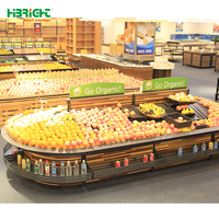 Présentoir à fruits certifié Fresh Solutions Fresh Food Island, surface non toxique, boutique de fruits, prix de gros