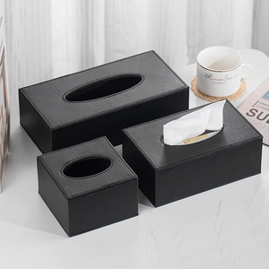 Caja de pañuelos de cuero para Hotel, logotipo personalizado, elegante soporte de pañuelos de lujo para sala de estar, baño, restaurante, oficina, uso comercial - Product Image 5