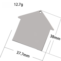 Pendentif personnalisé en forme de maison Ywyougang, breloque gravable en acier inoxydable pour la fabrication de bijoux et colliers