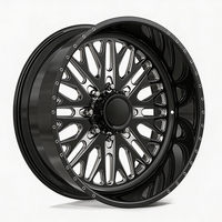 SL 22X14 28X16 20X12 24X14 Velg Truk Tempa Custom Matte Black Deep Dish dengan 8X165.1 8X180 8X170 untuk RAM 2500 Ford F250