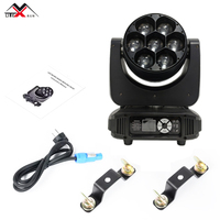 Haute puissance 40W Mini 7x40W LED Spot Wash Zoom Bee Eye Moving Head Light 7PCS RGBW 4IN1 DMX Projection Lights pour DJ Disco