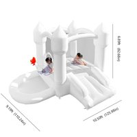 Structure gonflable Oxford pour aire de jeux extérieure, toboggan gonflable blanc pour enfants, approvisionnement en gros pour importateurs et détaillants en ligne
