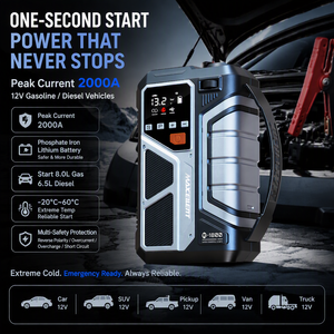 Arrancador <span class=keywords><strong>de</strong></span> Coches 6 en 1 con Caja <span class=keywords><strong>de</strong></span> Color, Inflador <span class=keywords><strong>de</strong></span> Neumáticos LiFePO4, Aspiradora, Soplador, Batería Calefactada para Clima Frío, Potenciador <span class=keywords><strong>de</strong></span> Emergencia <span class=keywords><strong>de</strong></span> 12V - Product Image 2