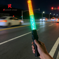 Bâton lumineux LED de signalisation routière d'urgence à piles, 36cm, 45cm, 54cm, couleur personnalisable, pour la sécurité routière et l'avertissement automobile