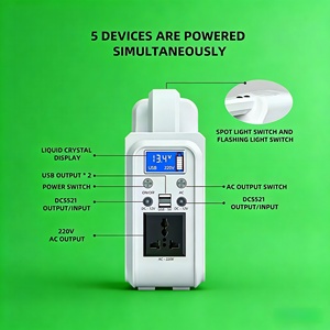 Station d'alimentation portable numérique et LED avec sortie AC, batterie LiFePO4 à chargement solaire, OEM de luxe, vente chaude en Afrique, pour ordinateur portable - Product Image 3