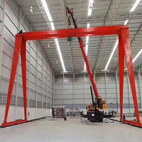 Grue électrique à structure en acier certifiée CE ISO 25t Palan à câble métallique à portique à portique à poutre unique avec boîte de vitesses et roulement