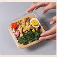 Bols en papier kraft octogonaux jetables, contenants alimentaires à emporter, boîte à salade résistante à la graisse pour la restauration rapide et les restaurants