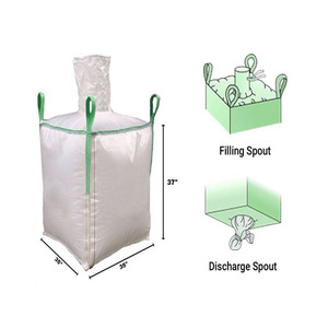 Sacs FIBC tubulaires QinFeng 1 tonne, robustes, 100 % neufs en PP, facteur <span class=keywords><strong>de</strong></span> sécurité 5:1 pour le sable, la <span class=keywords><strong>pierre</strong></span>, le bé<span class=keywords><strong>ton</strong></span> et la <span class=keywords><strong>chaux</strong></span> <span class=keywords><strong>de</strong></span> construction - Product Image 1