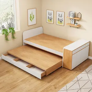Litera plegable de madera, mueble Individual Doble sin colchón, venta al por mayor de fábrica
