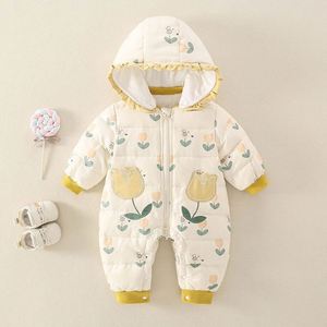 Mono de Invierno para Niños y Niñas, Mono de Oso Adorable, Pijama Cálido de Bambú para Bebés, Ropa Informal de Lana de Cordero, Mono Grueso de Dibujos Animados para Bebés - Product Image 4