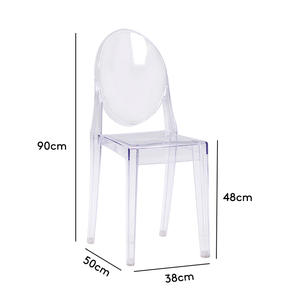 Acrylic Transparent <b>Dining</b> <b>Chair</b> <b>Stackable</b> Modern Design For Home Use - Product Image 5