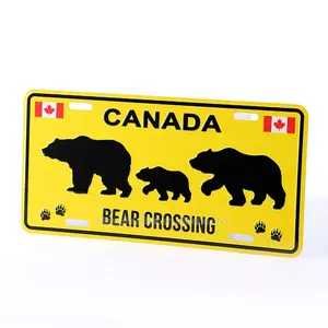 Custom License plate Canada Souvenir Metal plate embossing Logo printing