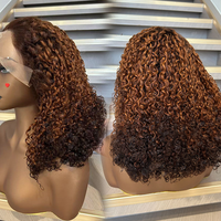 Perruques brésiliennes bouclées Pixie sans colle, prêtes à porter, en cheveux humains, vente en gros, perruques frontales HD Full Lace pour femmes noires