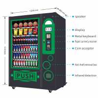 Distributeur automatique de snacks et de boissons Qianmei à bas prix, capacité de 300 à 600 pièces, surveillance à distance, paiement multi-mode, résistant aux éclaboussures