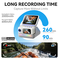 Caméra d'action portable 4K avec fixation magnétique sur poitrine, enregistreur POV avec écran 1,47 pouces, WiFi sans fil, mini caméra
