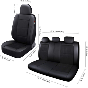 Fundas de Asiento de Coche de Cuero de Lujo, Juego Completo, Protector de Asiento de Coche, Fundas Universales para Asientos de Coche - Product Image 2
