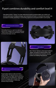 ROG Kithara ชุดหูฟังสำหรับเล่นเกมแบบครอบหูแบบเปิด HIFIMAN หน่วยเสียงไดอะแฟรมแบบแบน ระบบตัดเสียงรบกวนแบบแอคทีฟ (ANC) ช่องเสียบ 3.5 มม. คู่ - Product Image 5