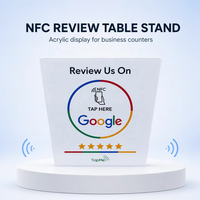 Support de table NFC Google Review en acrylique avec code QR pour les entreprises, restaurants, cafés, hôtels – Optimisez les avis clients