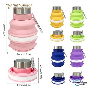 Silicone Foldable Water Bottle Green 1L Compact Portable For <b>Camping</b> <b>Hiking</b> Outdoor Use - Product Image 4