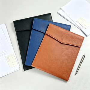 Cartella Portadocumenti <span class=keywords><strong>in</strong></span> Pelle PU Formato <span class=keywords><strong>A4</strong></span> Impermeabile con Bottone a Pressione, Porta Documenti per Ufficio e Business - Product Image 1