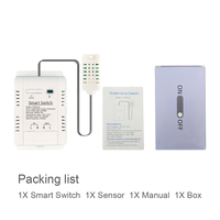 F0301 Commutateur intelligent WiFi Tuya Control avec thermostat d'humidité Compatible Alexa et surveillance de la consommation d'énergie de la température